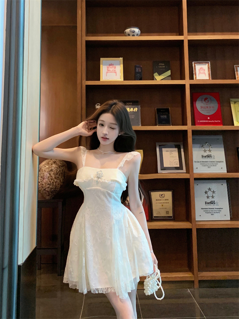 Embroidered Sleeveless A-Line Mini Dress for Women Summer - Image 2
