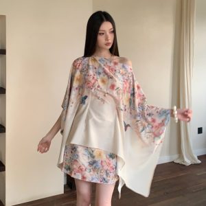 Floral Print Two-Piece Set Women Summer Vacation Outfit