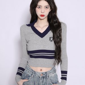 V-Neck Knit Base Layer Women's Autumn Sweater