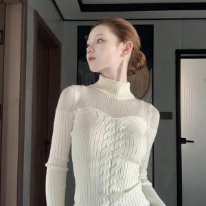 Soft Knit Sweater for Women in Off-White - Gentle and Subtly Sexy